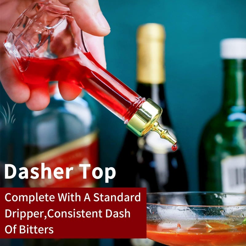 SuproBarware Bitters Bottle Set Glass Dash Bottle with Dasher Top 1.7oz Professional Bar Tool for Cocktail Great for Bartender Home Bar (3) - Image 5